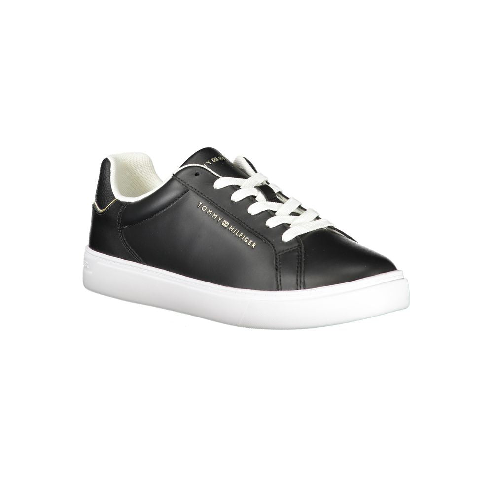 Tommy Hilfiger Black Leather Women Sneaker - Zeiniez