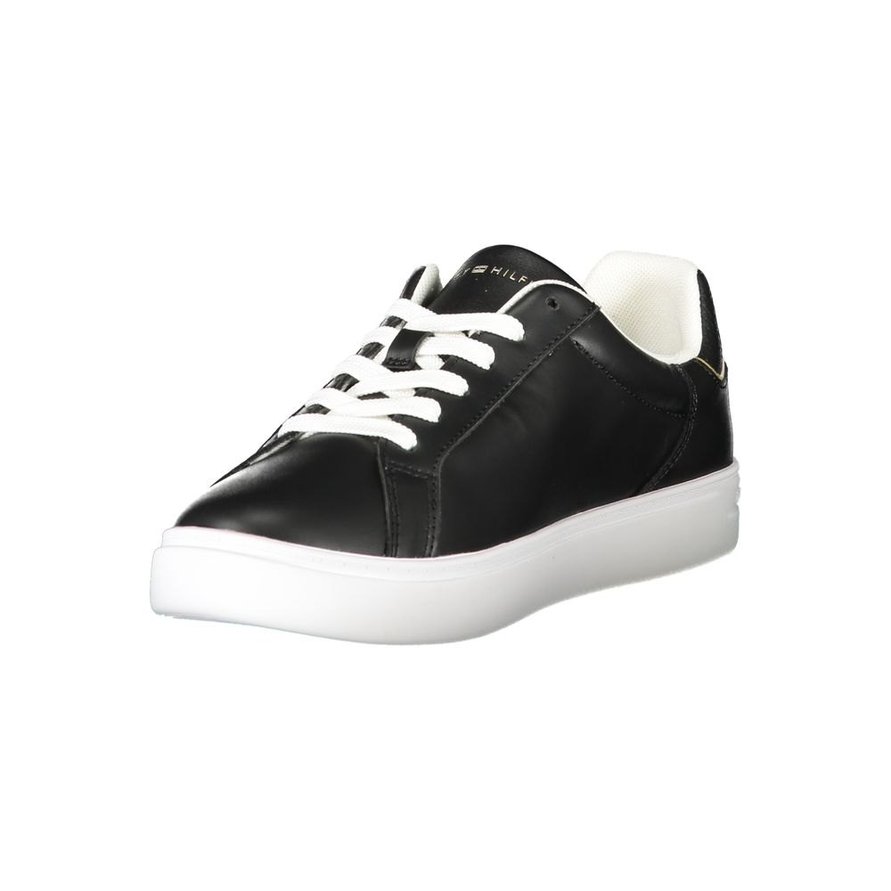 Tommy Hilfiger Black Leather Women Sneaker - Zeiniez
