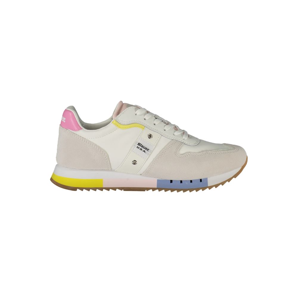 Blauer White Leather Women Sneaker - Zeiniez