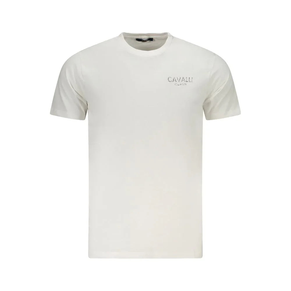 Cavalli Class Bianco Cotton Men T-Shirt - Zeiniez