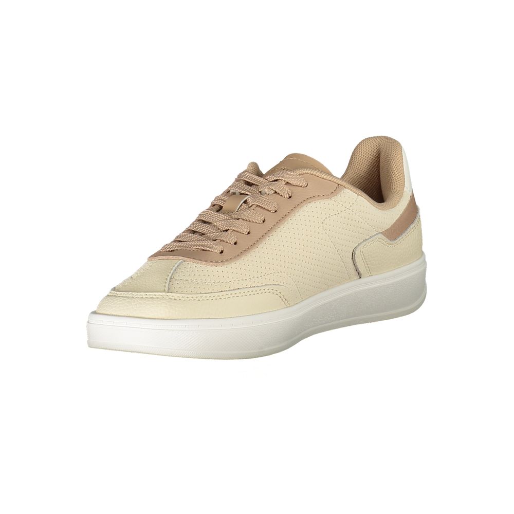 Tommy Hilfiger Beige Leather Women Sneaker - Zeiniez