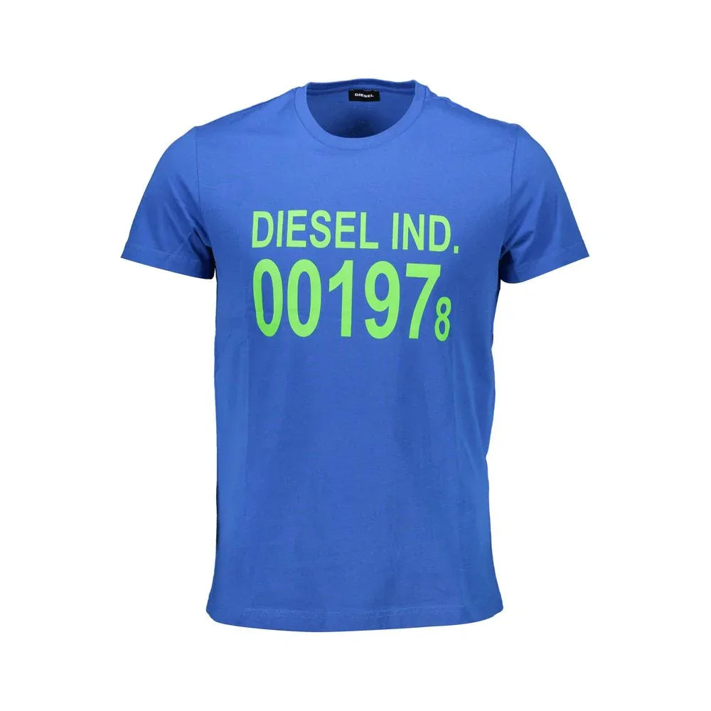 Diesel Blu Cotton Men T-Shirt - Zeiniez