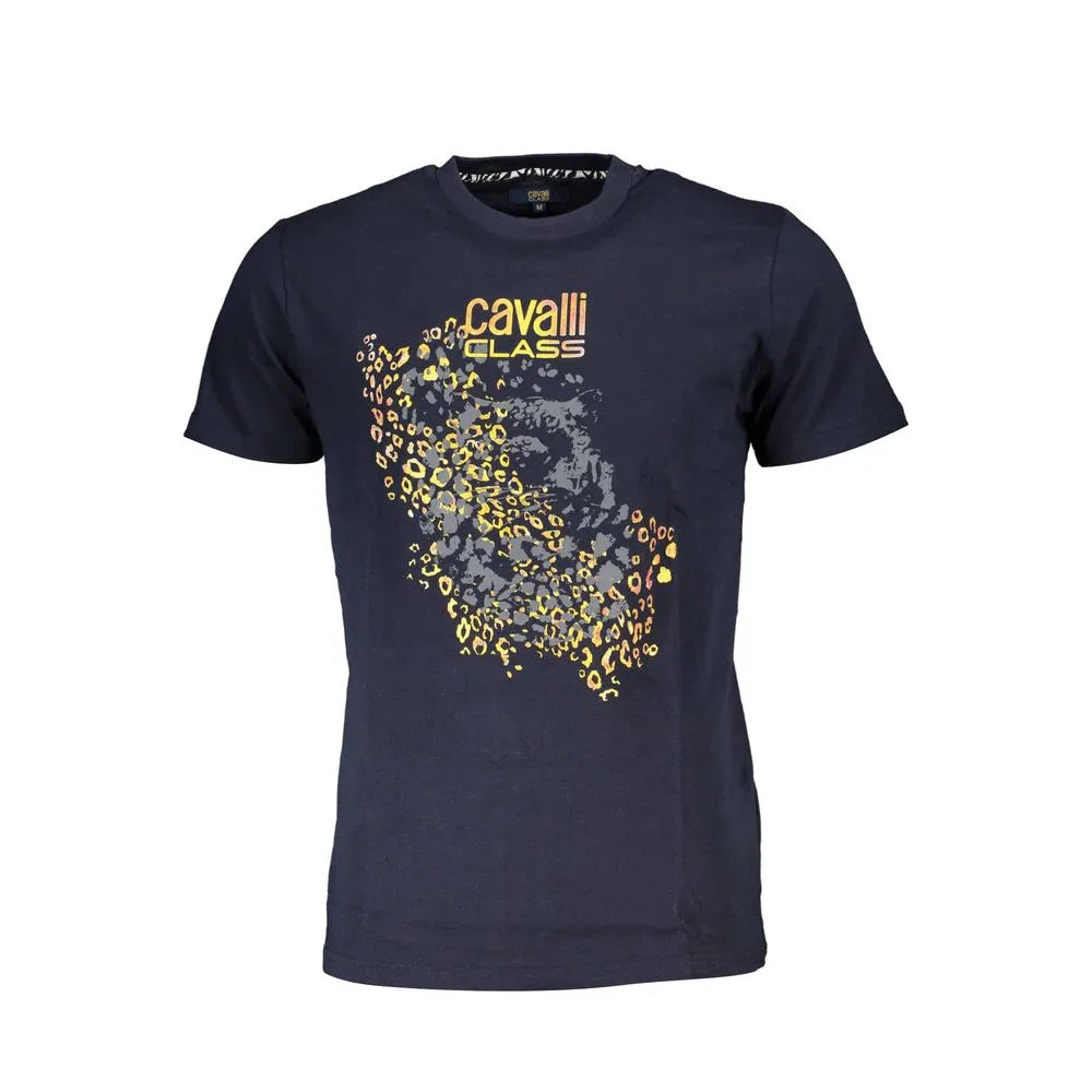 Cavalli Class Blue Cotton Men T-Shirt - Zeiniez