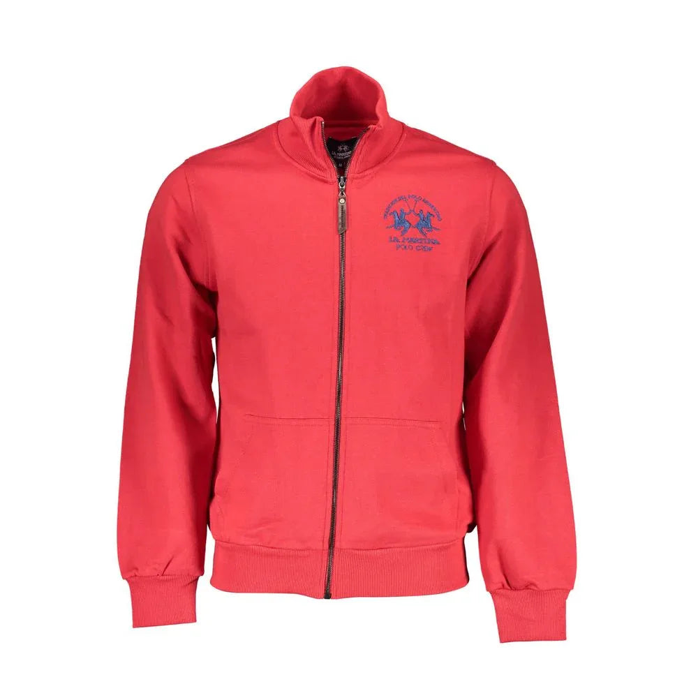 La Martina Rosso Cotton Men Sweatshirt - Zeiniez