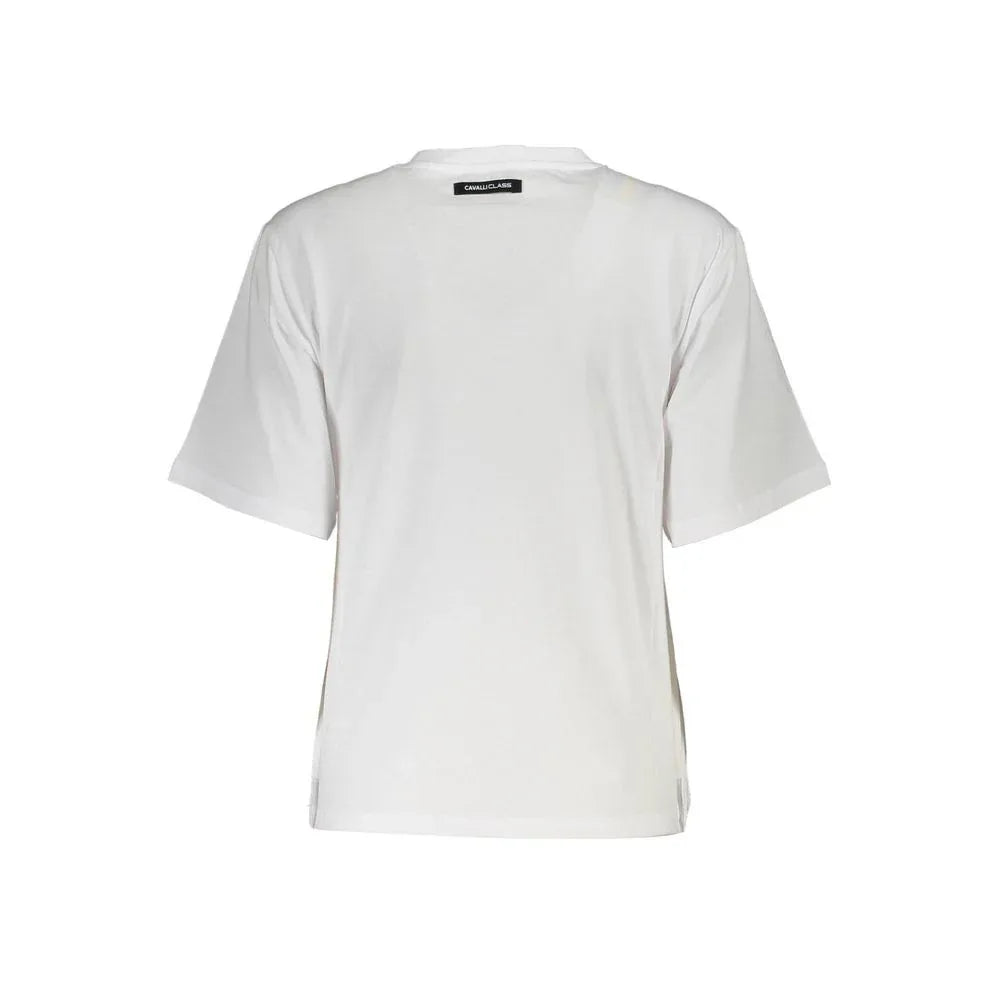Cavalli Class Bianco Cotton Women T-Shirt - Zeiniez