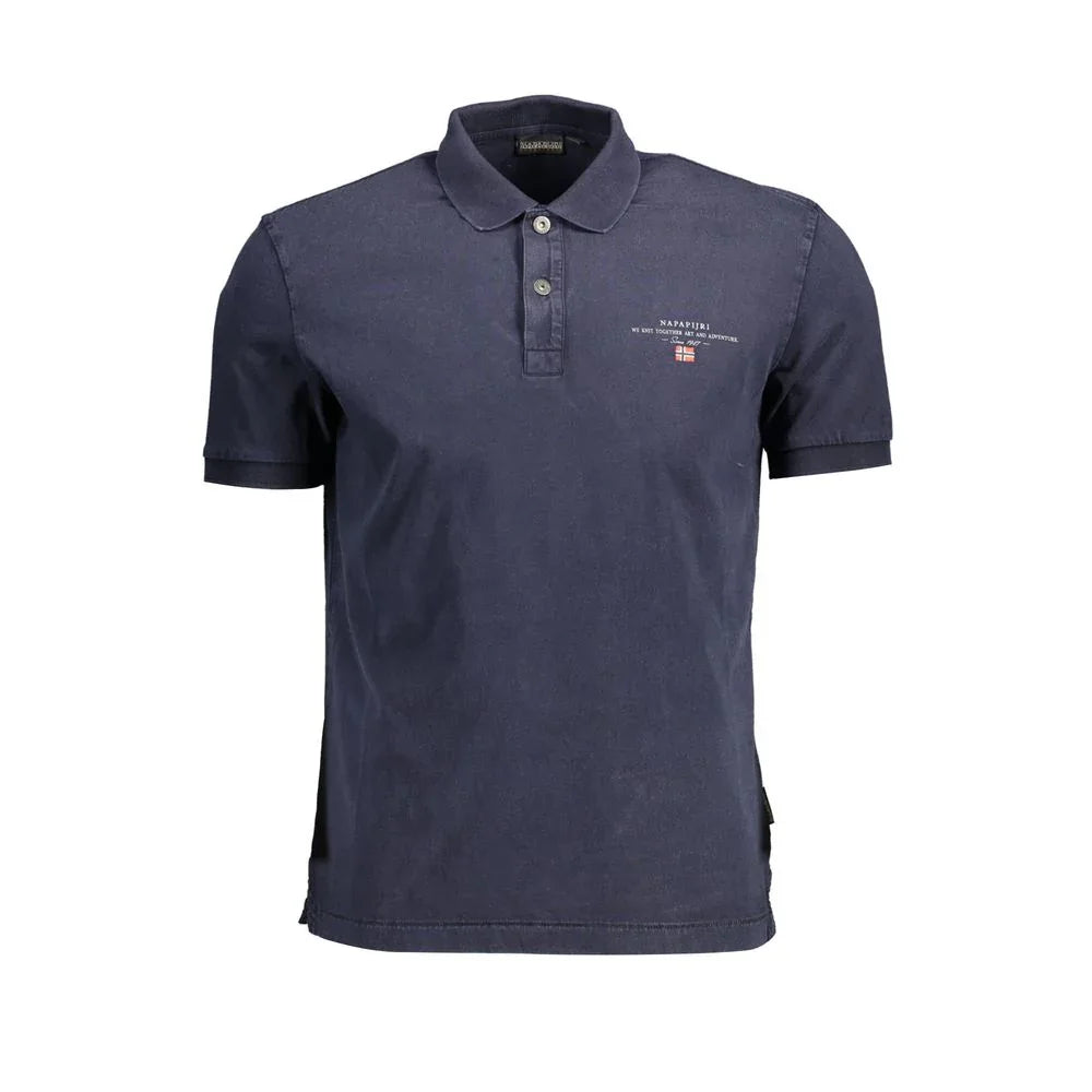 Napapijri Blu Cotton Men Polo - Zeiniez