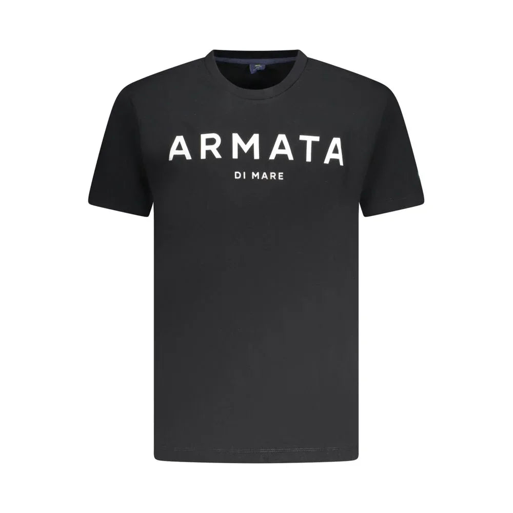 Armata Di Mare Black Cotton Men's T-Shirt - Zeiniez