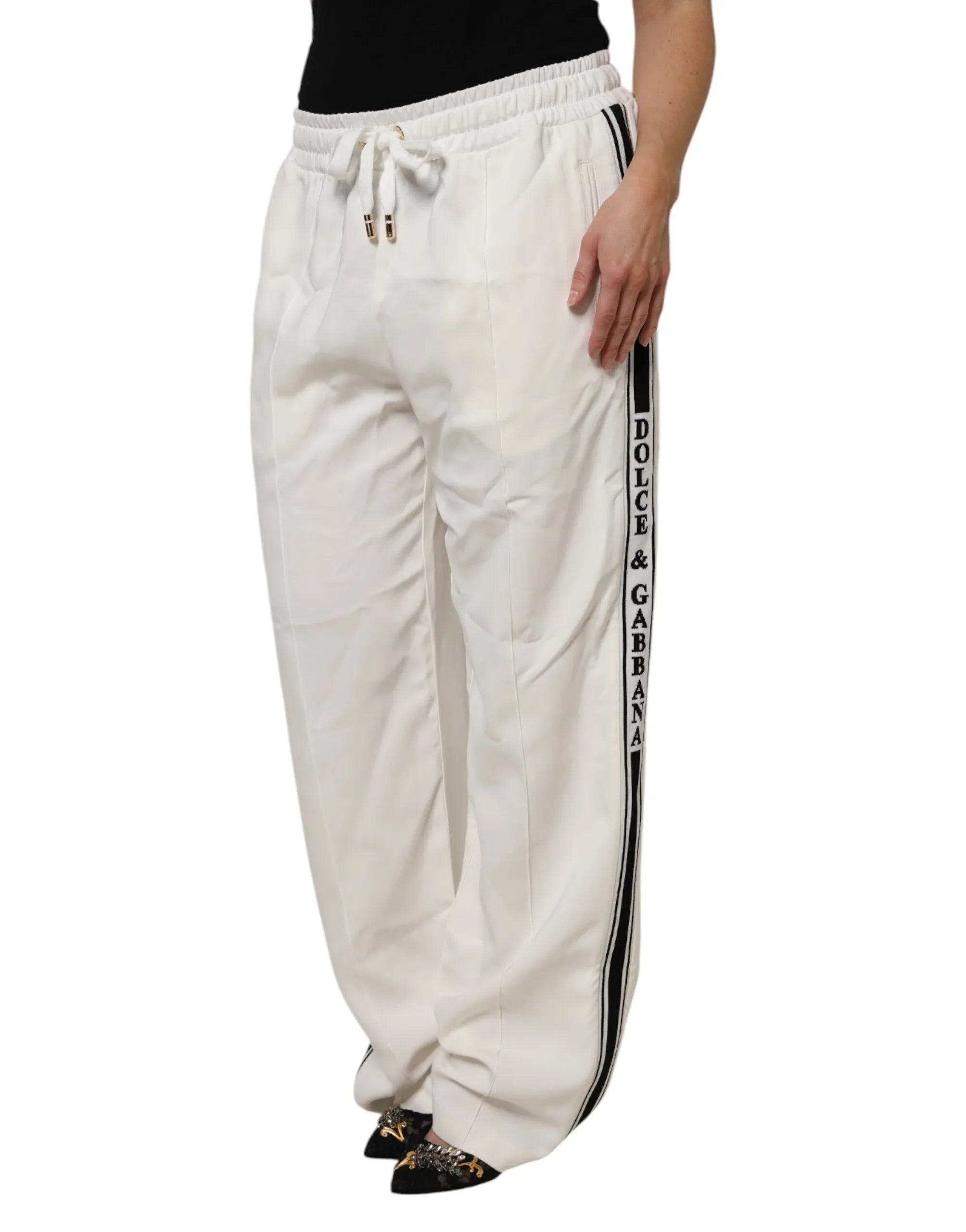Dolce & Gabbana White Jogger Sweatpants Pants - Zeiniez