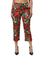 Dolce & Gabbana Multicolor Floral Print Cropped Pants - Zeiniez