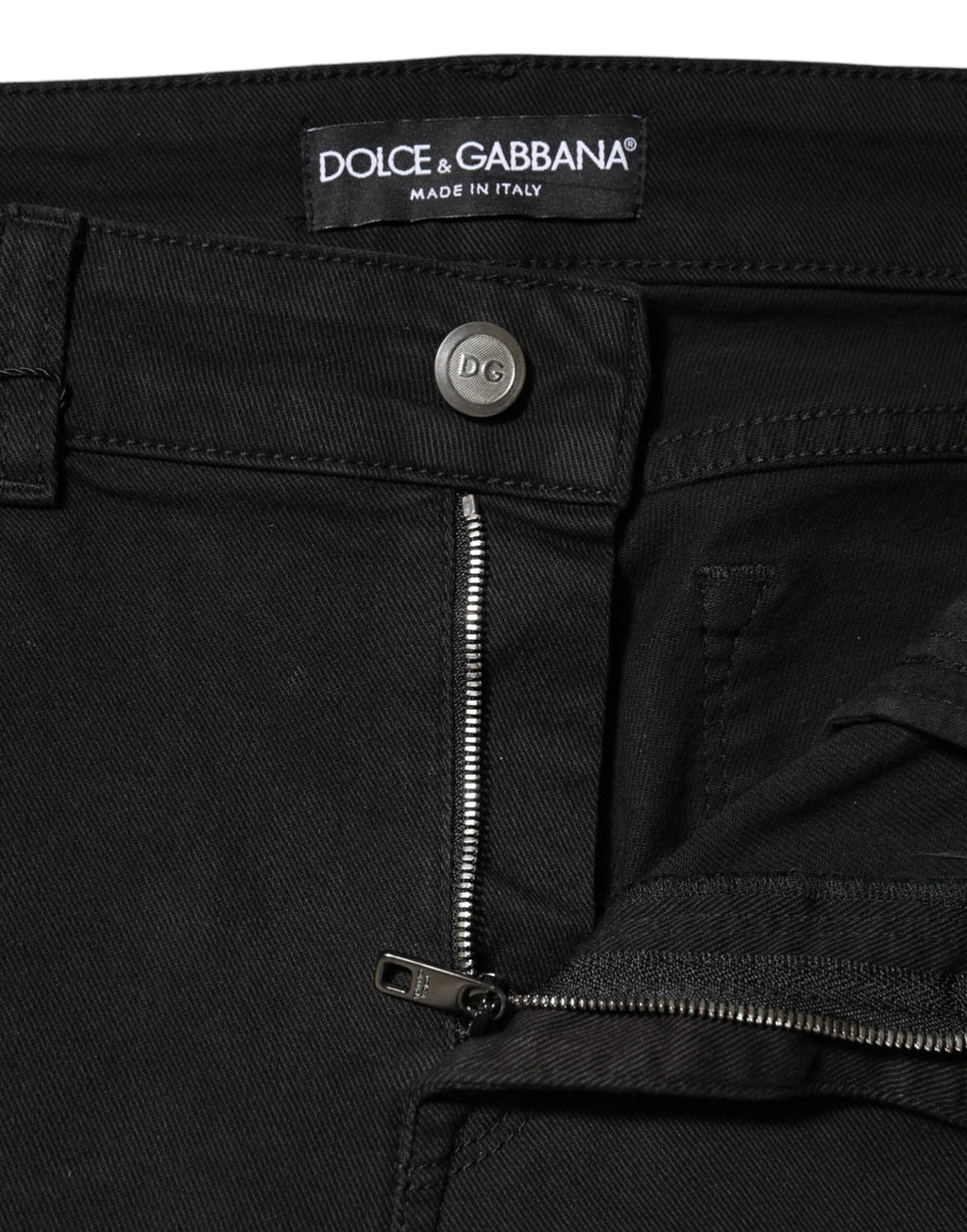 Dolce & Gabbana Black Cotton Mid Waist Denim Jeans - Zeiniez