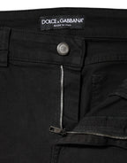 Dolce & Gabbana Black Cotton Mid Waist Denim Jeans - Zeiniez