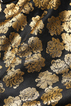 Dolce & Gabbana Black Gold Floral Print Jacquard Mini Skirt - Zeiniez