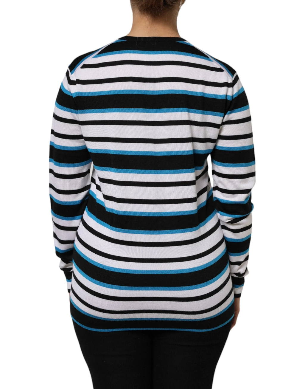 Dolce & Gabbana Multicolor Stripes Long Sleeves V-neck Top - Zeiniez