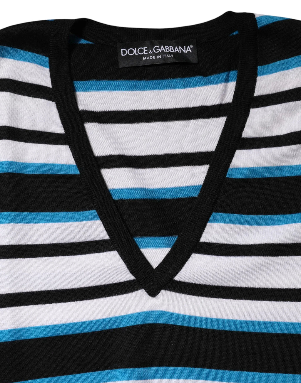 Dolce & Gabbana Multicolor Stripes Long Sleeves V-neck Top - Zeiniez