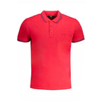 Cavalli Class Red Cotton Men Polo Shirt - Zeiniez