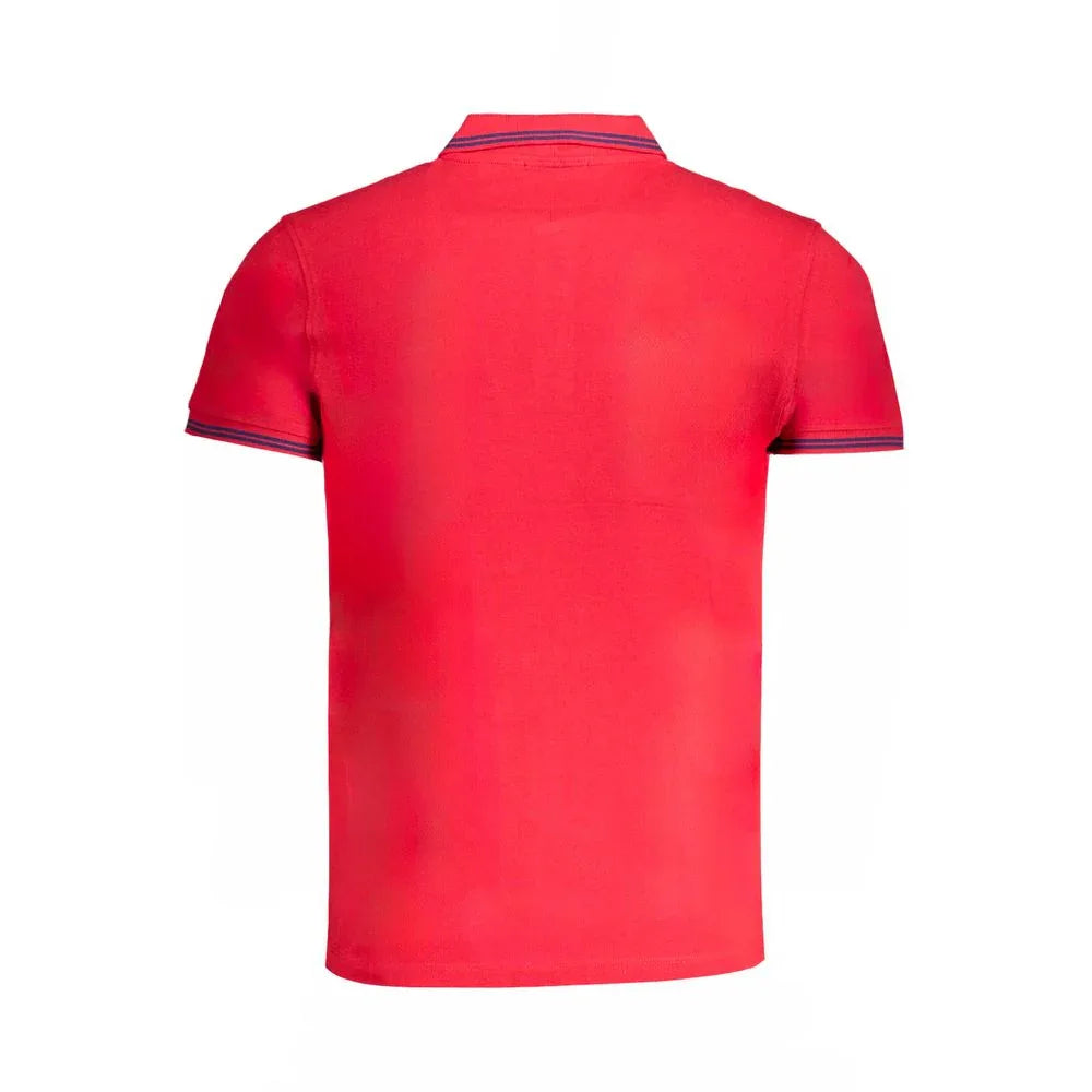 Cavalli Class Red Cotton Men Polo Shirt - Zeiniez