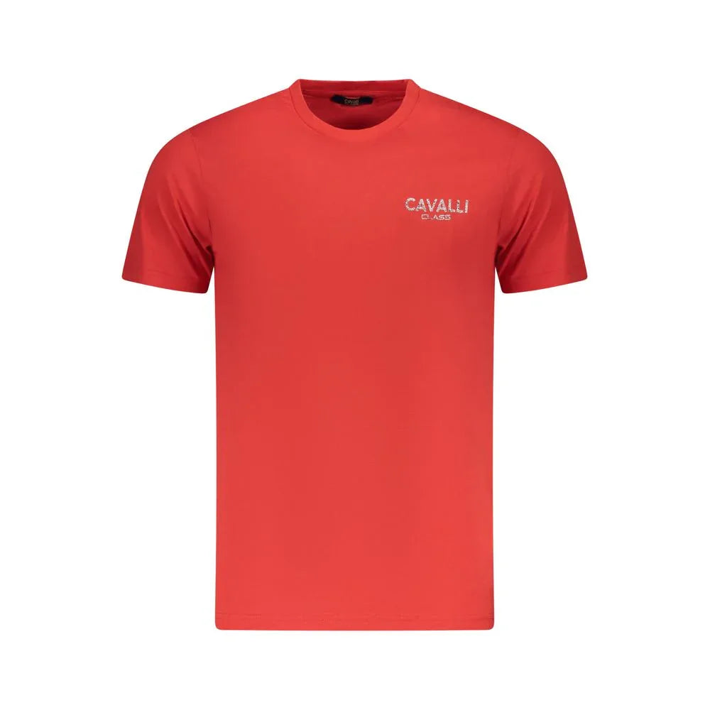 Cavalli Class Red Cotton Men T-Shirt - Zeiniez