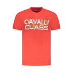 Cavalli Class Red Cotton Men T-Shirt - Zeiniez