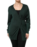 Dolce & Gabbana Dark Green Cashmere Silk Cardigan Sweater - Zeiniez