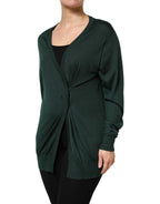 Dolce & Gabbana Dark Green Cashmere Silk Cardigan Sweater - Zeiniez