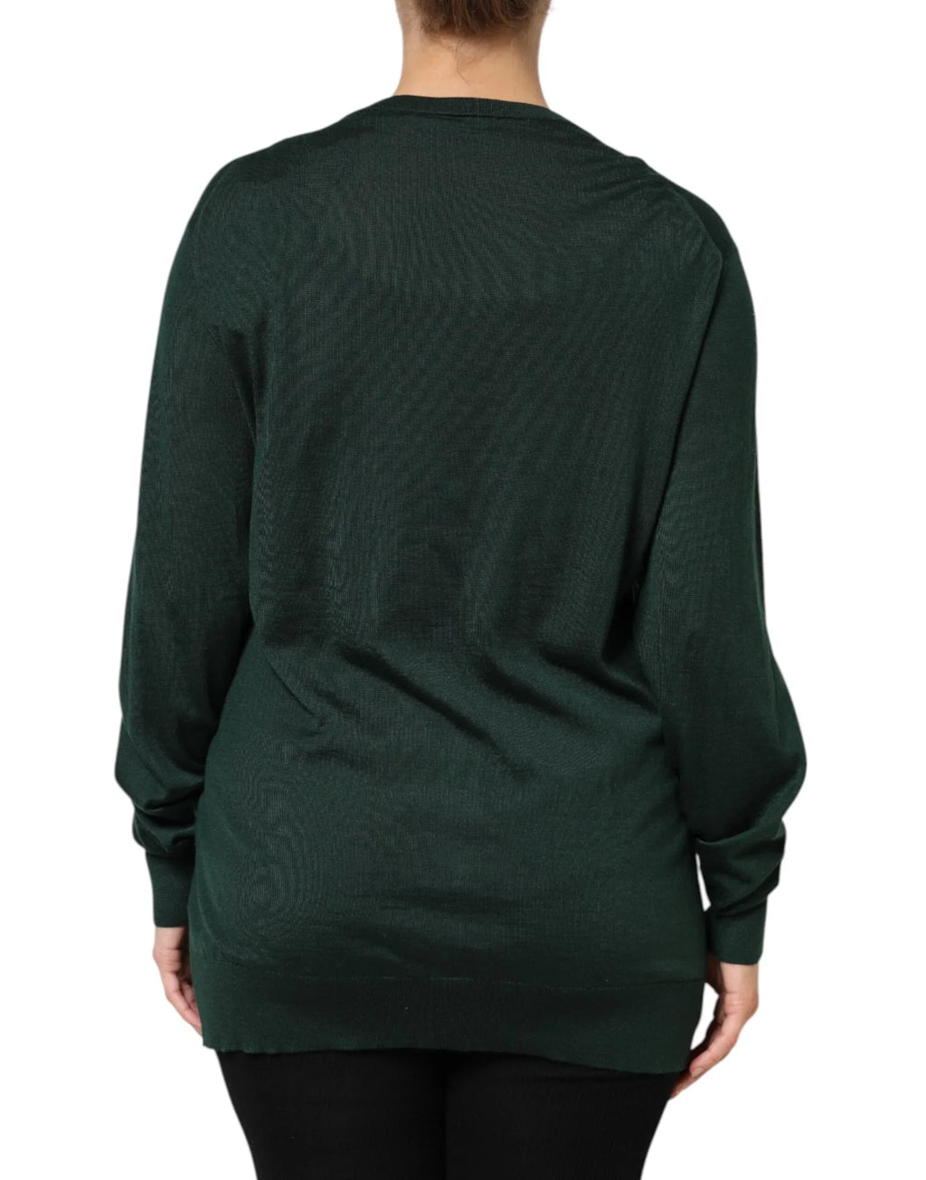 Dolce & Gabbana Dark Green Cashmere Silk Cardigan Sweater - Zeiniez