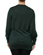 Dolce & Gabbana Dark Green Cashmere Silk Cardigan Sweater - Zeiniez