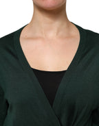 Dolce & Gabbana Dark Green Cashmere Silk Cardigan Sweater - Zeiniez