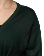 Dolce & Gabbana Dark Green Cashmere Silk Cardigan Sweater - Zeiniez