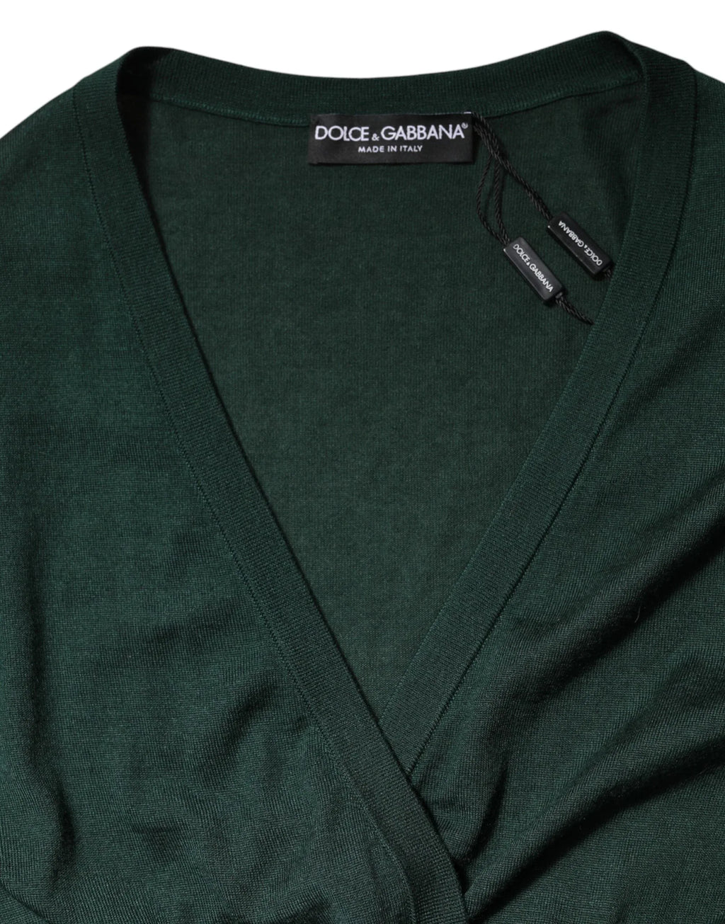 Dolce & Gabbana Dark Green Cashmere Silk Cardigan Sweater - Zeiniez
