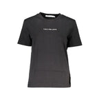 Calvin Klein Black Cotton Women T-Shirt - Zeiniez