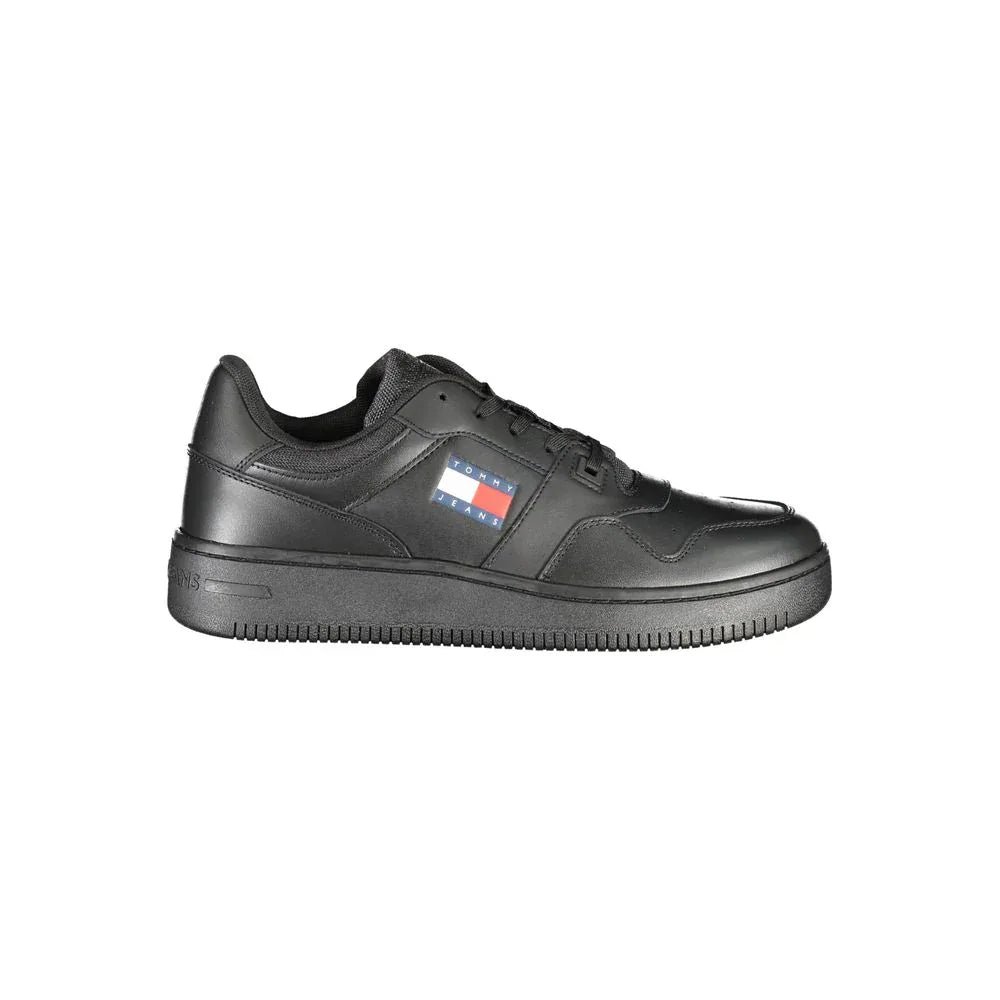 Tommy Hilfiger Black Leather Men's Sneaker - Zeiniez