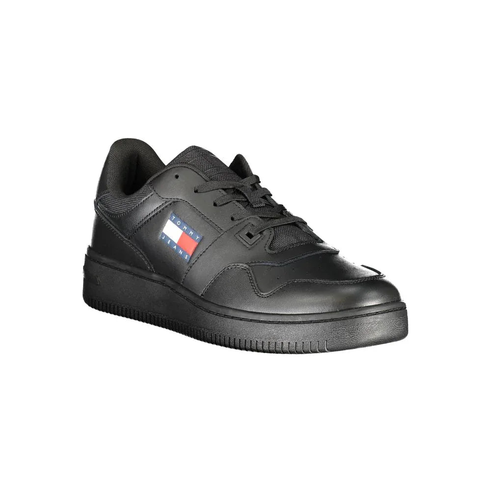 Tommy Hilfiger Black Leather Men's Sneaker - Zeiniez