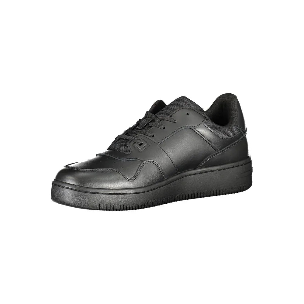 Tommy Hilfiger Black Leather Men's Sneaker - Zeiniez