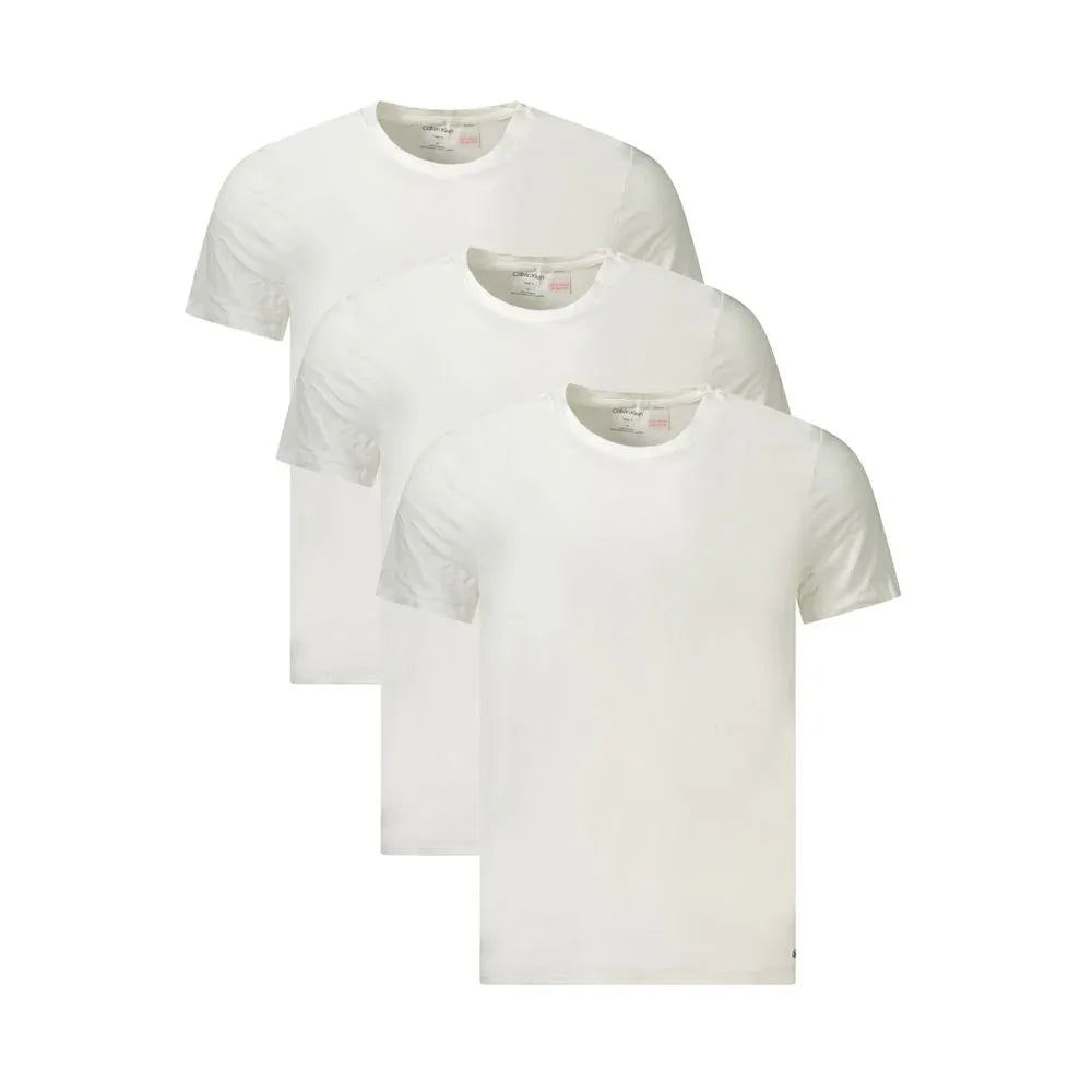 Calvin Klein White Cotton Men T-Shirt - Zeiniez