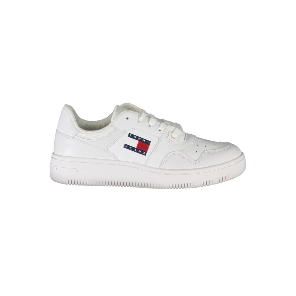 Tommy Hilfiger White Leather Women Sneaker - Zeiniez
