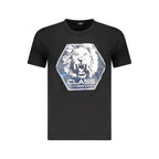Cavalli Class Black Cotton Men T-Shirt - Zeiniez