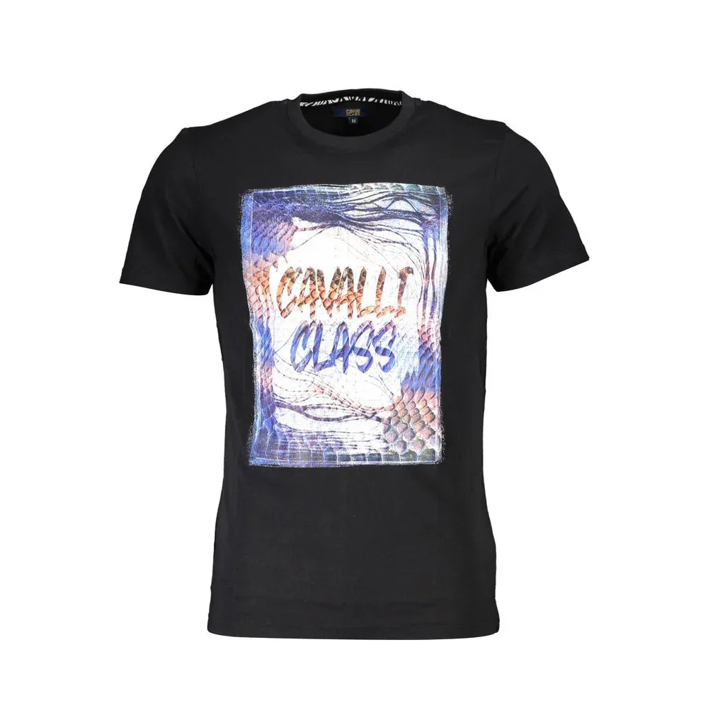 Cavalli Class Black Cotton Men's T-Shirt - Zeiniez