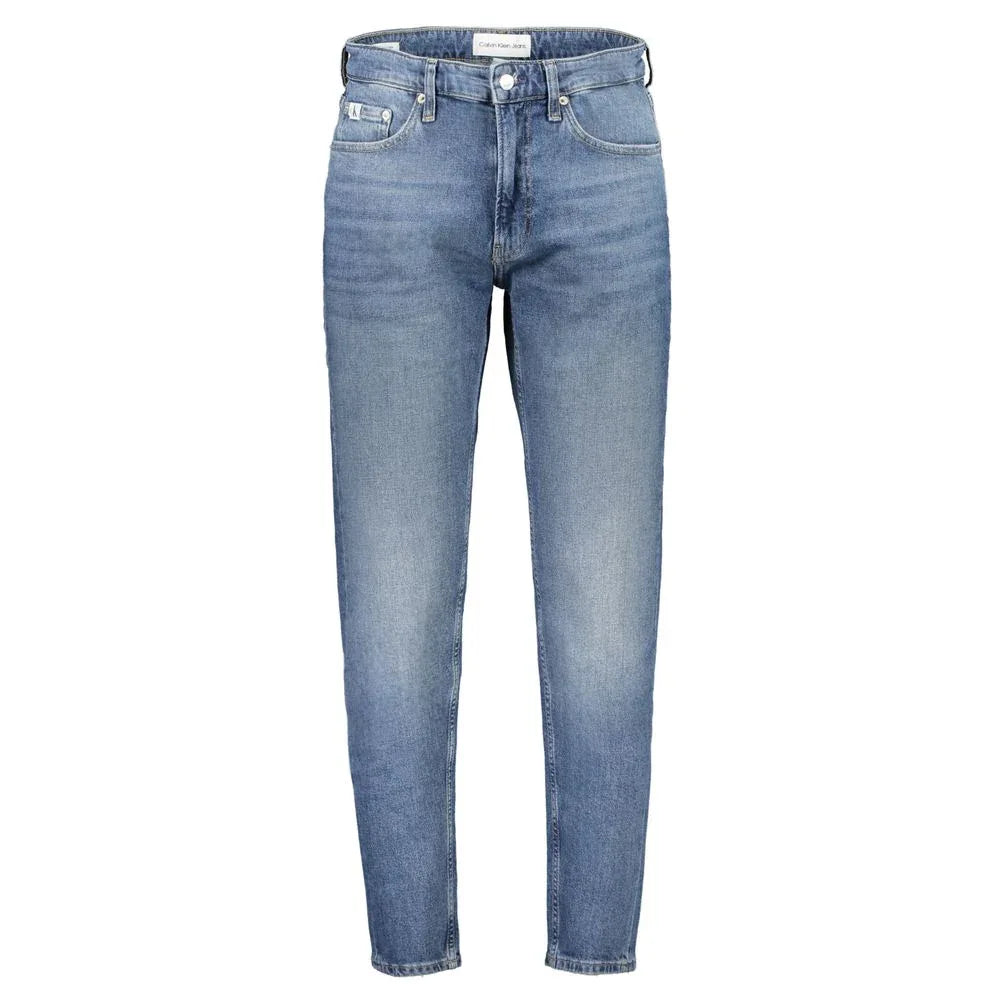 Calvin Klein Blu Cotton Men's Tapered Jean - Zeiniez