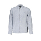 North Sails Blue Linen Men Shirt