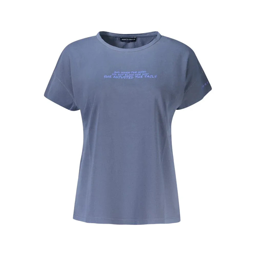 North Sails Blue Cotton Women T-Shirt - Zeiniez