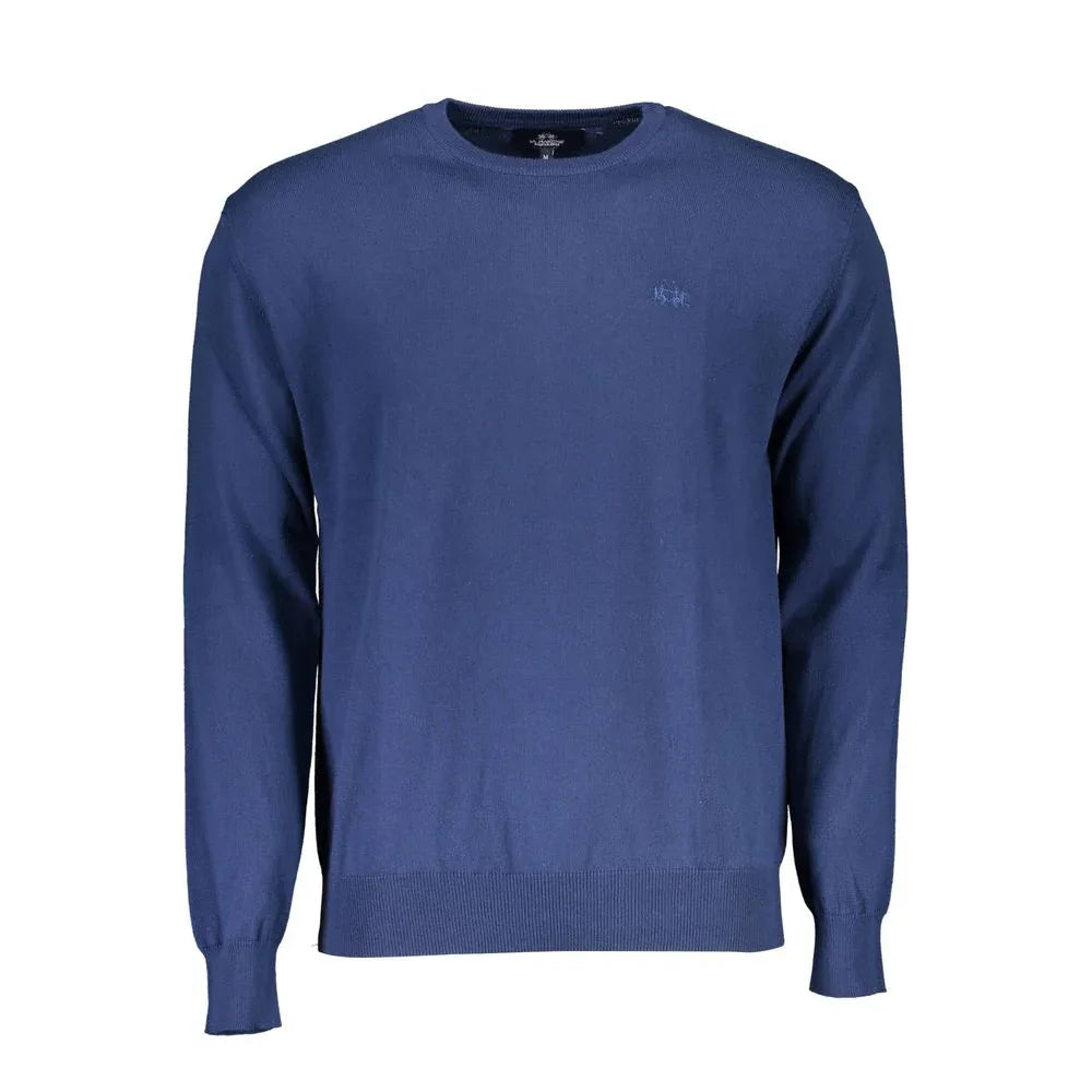 La Martina Blue Cotton Men's Sweater - Zeiniez
