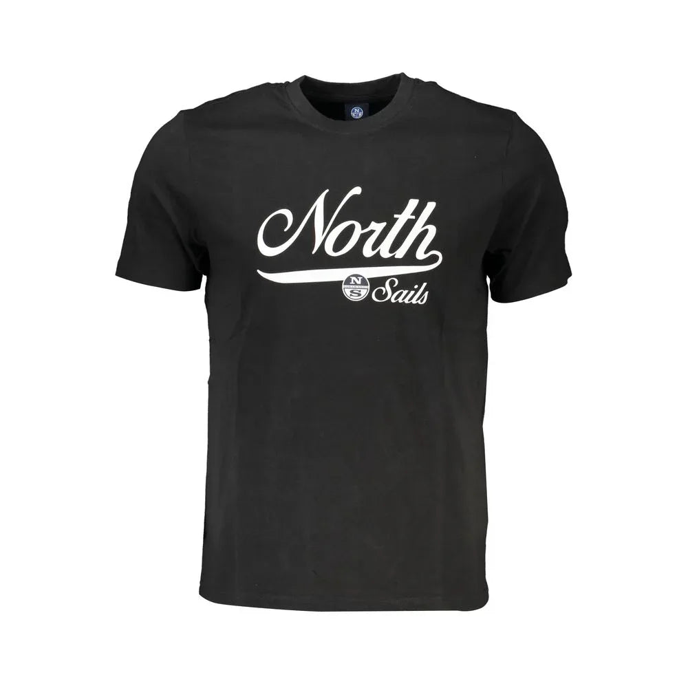 North Sails Black Cotton Men T-Shirt - Zeiniez