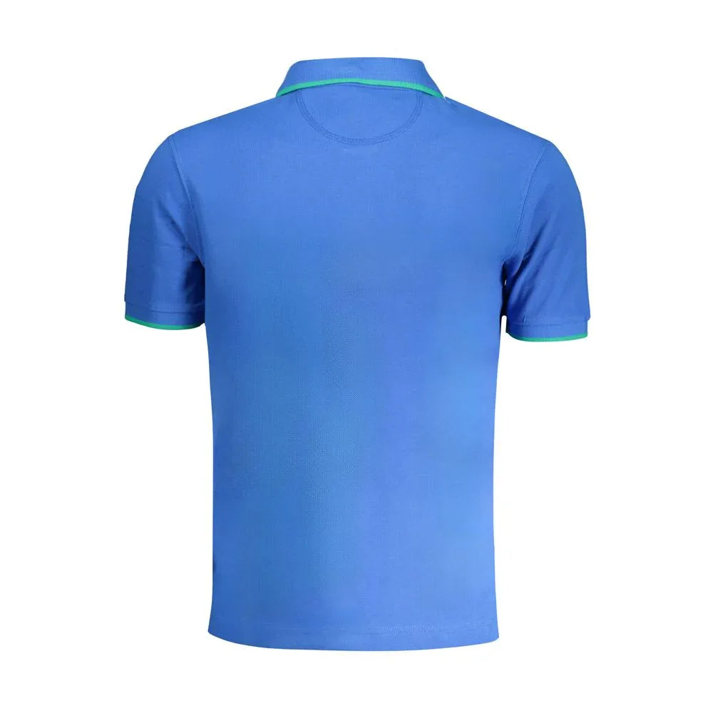 La Martina Blue Cotton Polo Shirt - Zeiniez