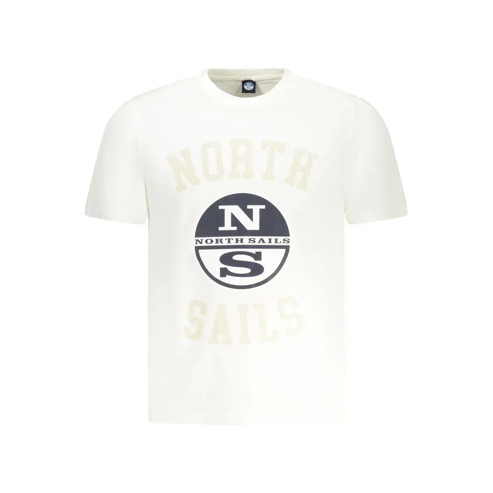 North Sails White Cotton Men T-Shirt - Zeiniez