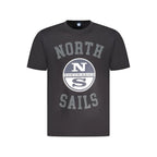 North Sails Black Cotton Men T-Shirt - Zeiniez
