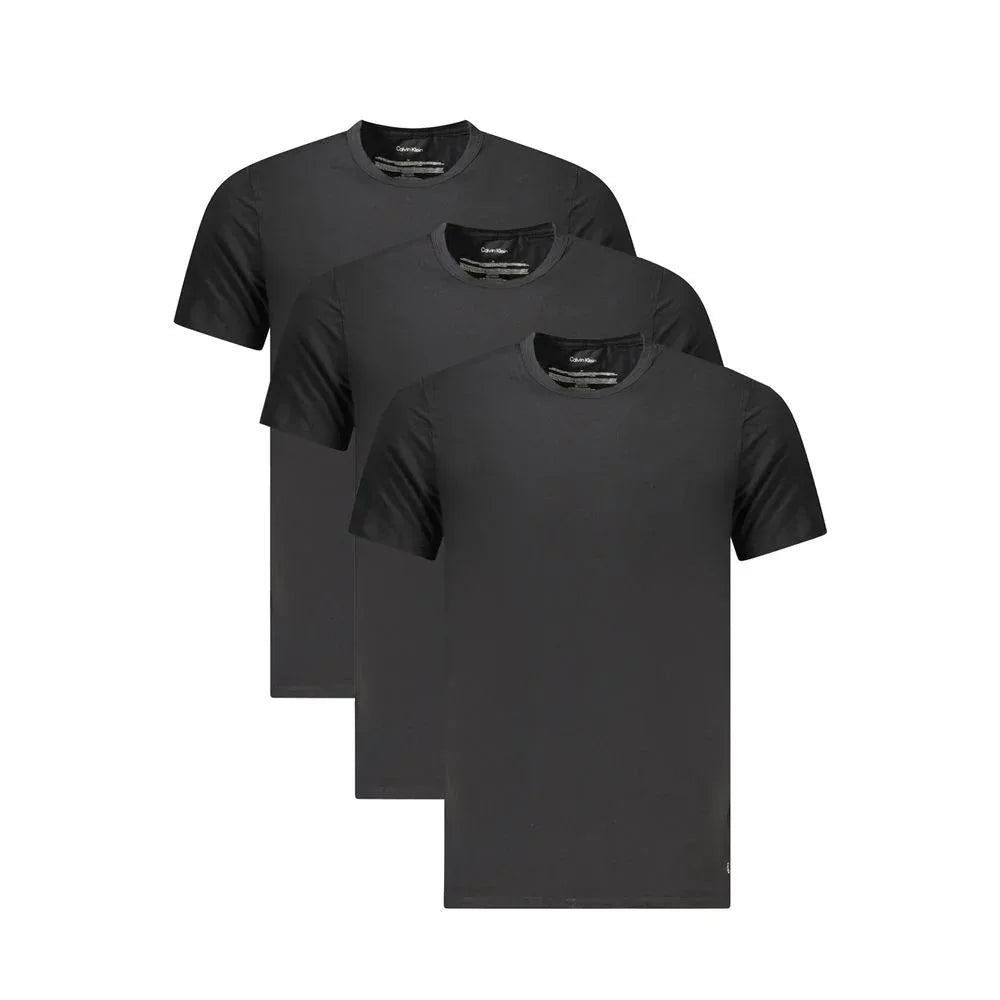 Calvin Klein Black Cotton Mens T-Shirt - Zeiniez