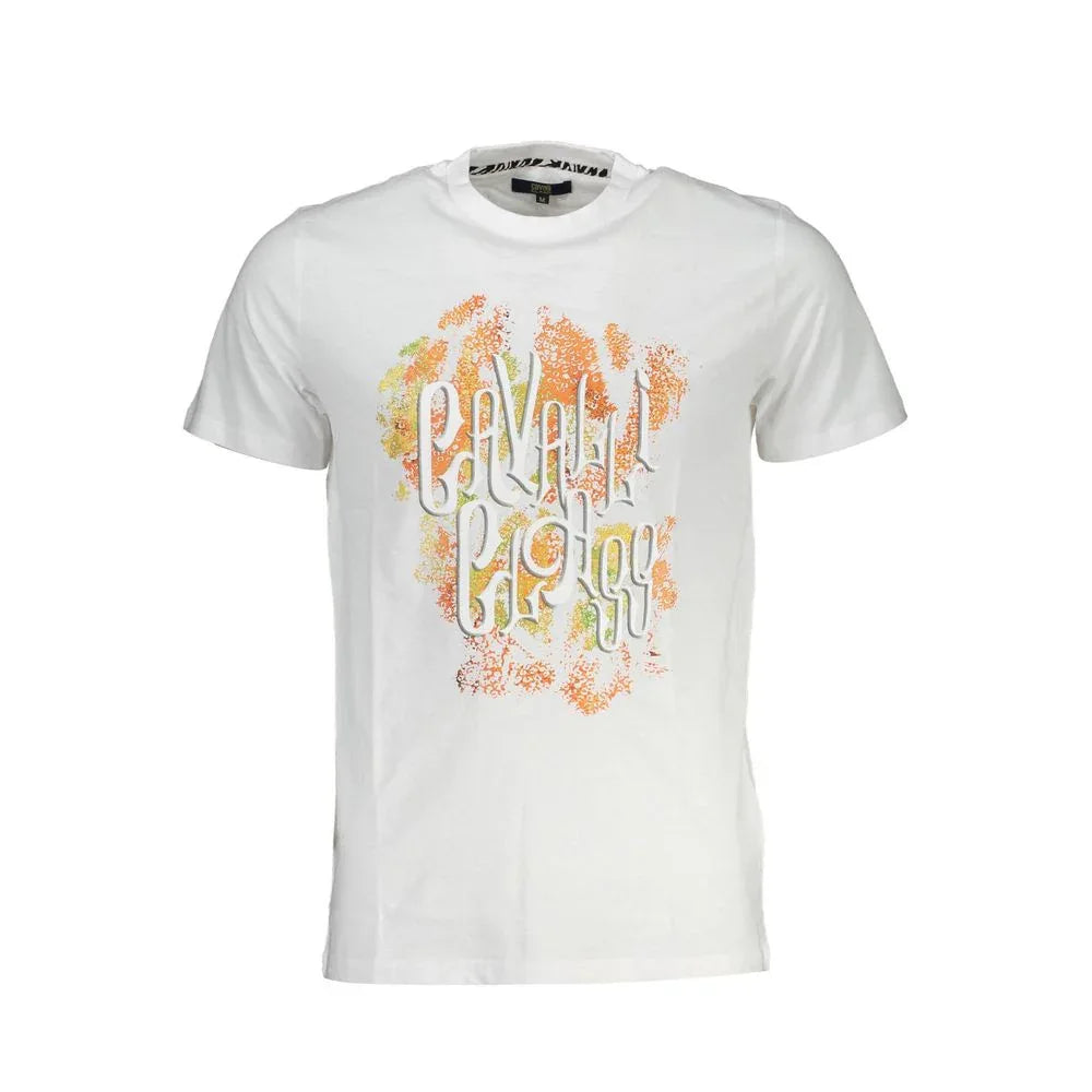 Cavalli Class Bianco Cotton Men T-Shirt - Zeiniez