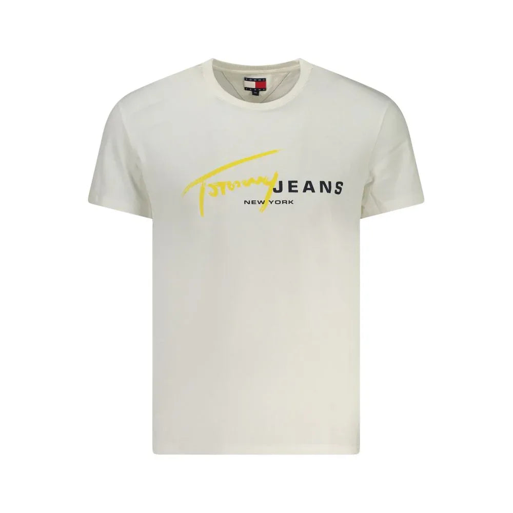 Tommy Hilfiger White Cotton Men's T-Shirt - Zeiniez