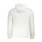La Martina White Cotton Men Sweater with Hood and Zip Pockets - Zeiniez