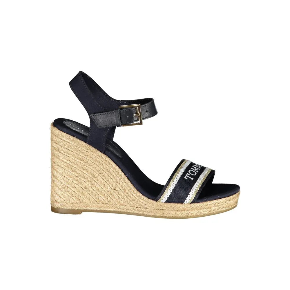 Tommy Hilfiger Blue Leather Women's Wedge Sandal - Zeiniez